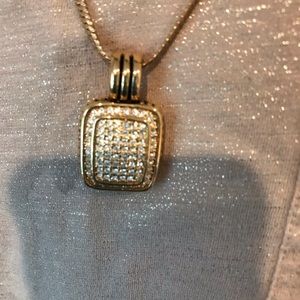 Elegant Park lane Gold and diamond CZ pendant